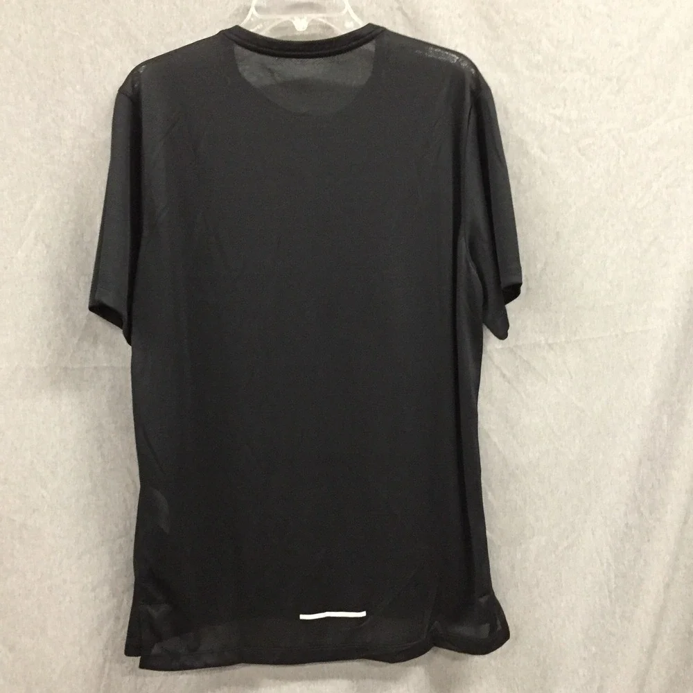 Nike Mens Dri-FIT Miler Running Shirt Black Reflective AJ7565-010 Size L NEW